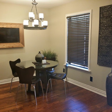 LED TV, FLAT SCREEN - CEDAR WOOD FRAME WITH HIDDEN RECEIVER.