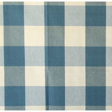 4" Blue Buffalo Check Fabric home decorating material, Standard Cut