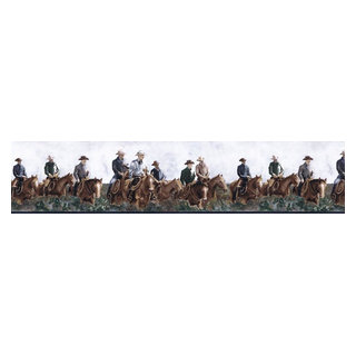 Wallpaper Borders Horses Wallpaper Border, Prepasted - Southwestern ...