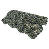 Pebblini Pebble Stone Mosaic Floor and Wall Tile, Olive