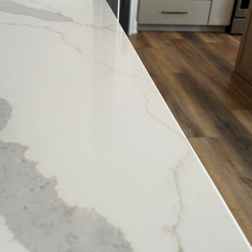 Accessible Beige Painted Kitchen with Birch Almond Accents