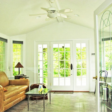 Bedford, MA sunroom and side deck by Archadeck of Suburban Boston