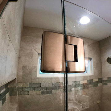 Beautiful Bathroom Remodel-Koch Bristol Painted Oyster Cambria Berwyn Quartz
