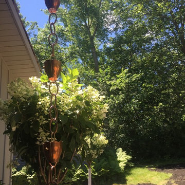 Copper rain chain