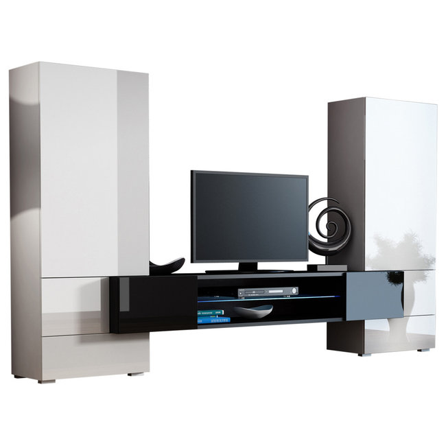 Buy Cheap Modern Entertainment Center Wall Unit Tori Fits 65"TV, White