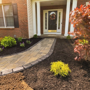 Front Paver Walkway Landscape Planting