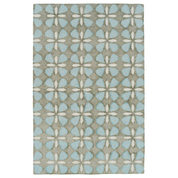 Kaleen Peranakan Tile Collection Light Blue 2' x 3' Rug
