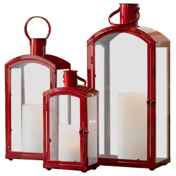 Lanterns, 3-Piece Set, Red
