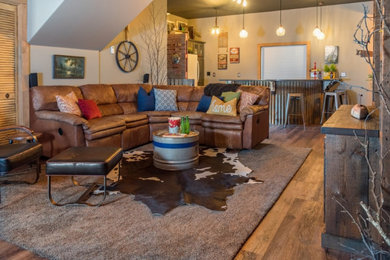 Example of a family room design in Other