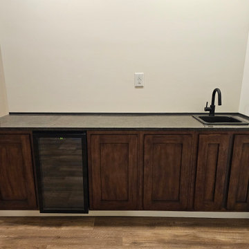 Finished Basement with Media Room, Wet Bar & Walk-In Shower
