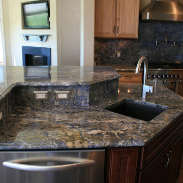 A Striking Blue Kitchen- Blue Bahia