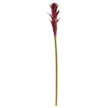 28" Mini Star Bromeliad Artificial Flower, Set of 6