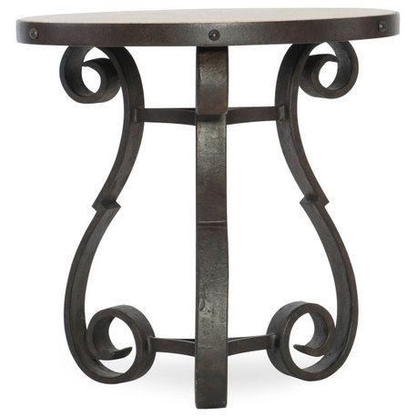 Luckenbach Metal And Stone End Table