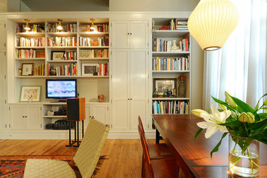 Transitional dining room photo in New York