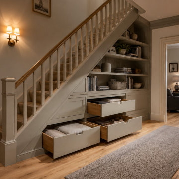 Under Stairs Storage with Deep Drawers