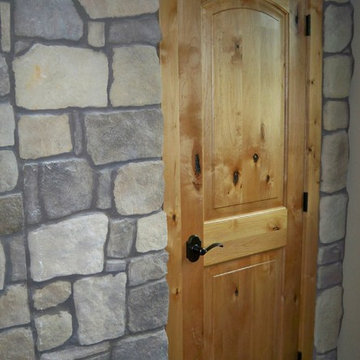 Rustic Knotty Alder Interior woodwork, Stair casing