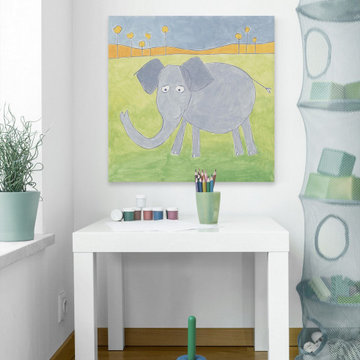 "Quinn’s Elephant" Painting Print on Wrapped Canvas