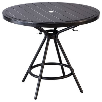 Safco Products CoGo Indoor and Outdoor Round Table in Black