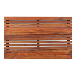 Nordic Style Teak Brown Shower Mat 31.4x19.6