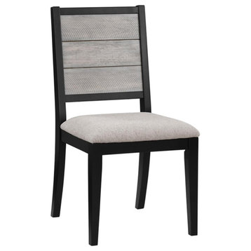 Coaster Elodie Fabric Upholstered Dining Side Chair in Gray