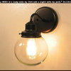 Biddeford II. Clear Glass Sconce Light With Edison Bulb, Oil Rubbed Bronze