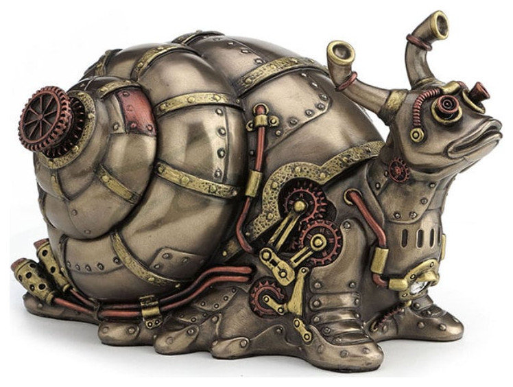 Steampunk Giant Land Snail Trinket Box - Figurine Statue by Veronese ...