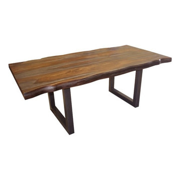 Emerson Rectangle Dining Table, Gray Sheesham/Gray Powder Coat