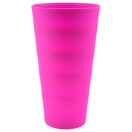 Break-Resistant Plastic Cups 18Oz, Reusable Design, Pink