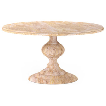 Magnolia Round Dining Table, 60", Whitewas
