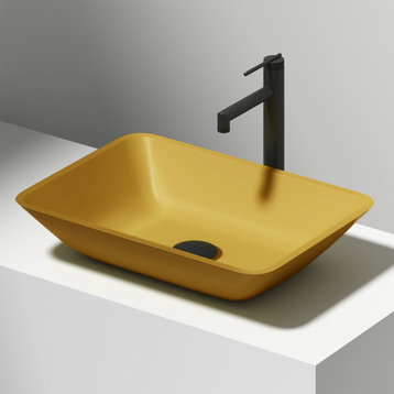VIGO Sottile Vessel Bathroom Sink, Gold