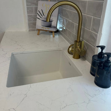 Princess White Stone Benchtop with Undermount Sink
