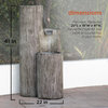 41" Tall Outdoor Tiering Column Zen Fountain With LED Lights