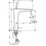 Puravida 240 mm Single Lever Basin Mixer With Click Clack Waste, White/Chrome
