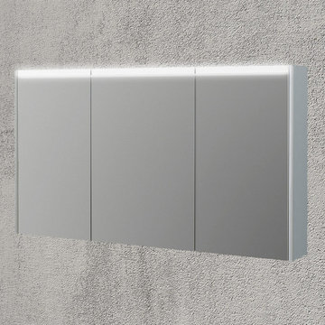 Baden Haus 88221 Mirrors 47" LED Medicine Chest w/ 3 Doors and Glass Shelves - M