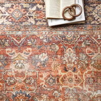 Spice, Marine Printed Polyester Layla Area Rug by Loloi II, 5'x7'6"