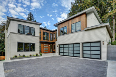Inspiration for a contemporary exterior home remodel in Seattle