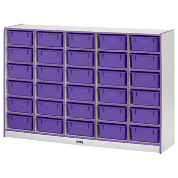 Rainbow Accents 30 Tub Mobile Storage - with Tubs - Purple