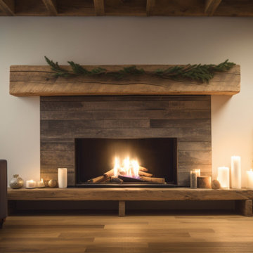 Beautiful Simple Wood Beam Fireplace Mantels