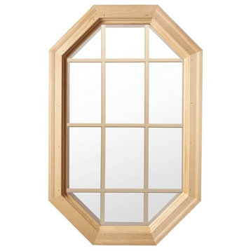 Tall Cabin Light 4 Season Wood Window With Grille, Clear Insulated Glass