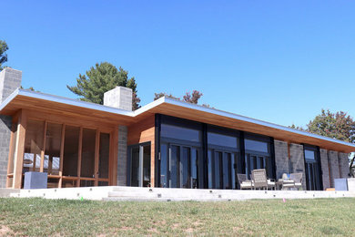 Mid-century modern exterior home idea in DC Metro