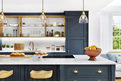 Example of a trendy kitchen design in Los Angeles