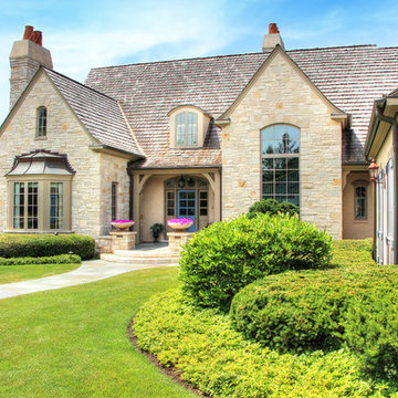 Lake Forest English Country - Terrace and Landscape