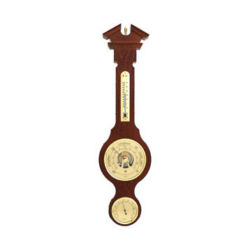 Walnut Banjo Weather Station With Barometer, Thermometer and Hygrometer