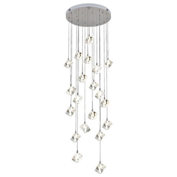 MIRODEMI® Nice Crystal Staircase Chrome Chandelier, L10