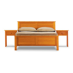Hosta Bamboo Queen Bed - Caramelized - Sleigh Beds