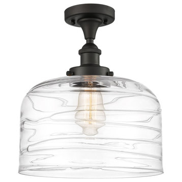 Innovations Bell LED XL Semi-Flush Mount 916-1C-OB-G713-L-LED, Oil Rbd Bronze