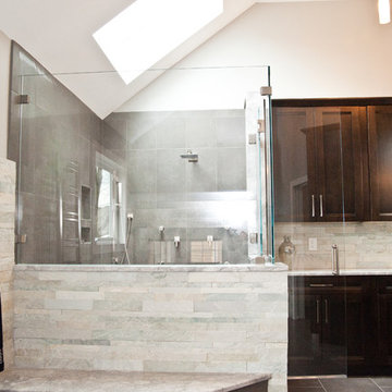 A Spa-styled, contemporary master bathroom