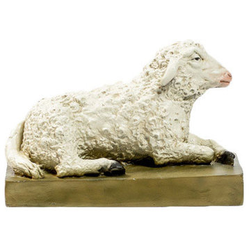 Sheep On Base 8 H Ntv1.2 Garden Animal Statue
