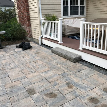 Patio with propane firepit