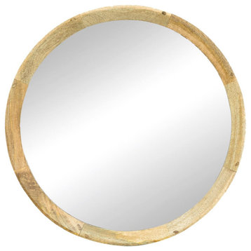 Porthole Wall Mirror, Natural